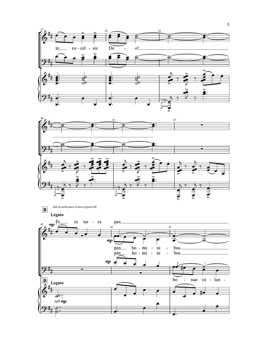 Gloria in Excelsis Deo Gloria in Excelsis Deo 4-Part scores gallery preview page 4