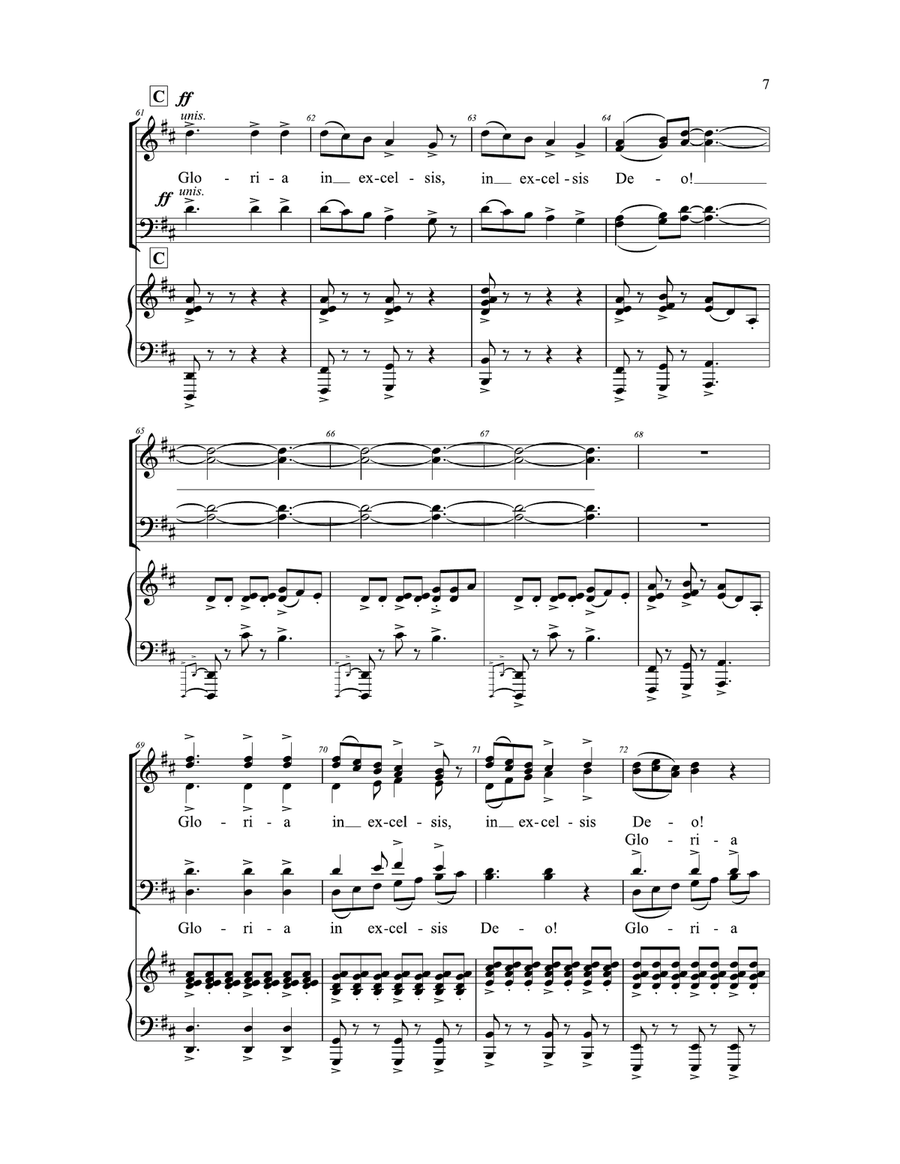 Gloria in Excelsis Deo Gloria in Excelsis Deo 4-Part scores gallery preview page 6