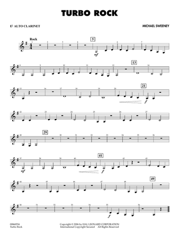Turbo Rock - Eb Alto Clarinet