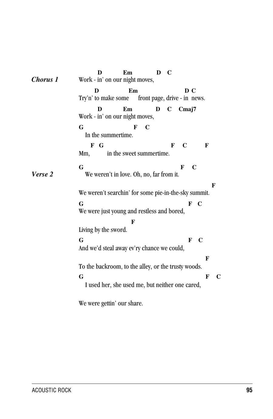 Night Moves Night Moves Ukulele scores gallery preview page 2