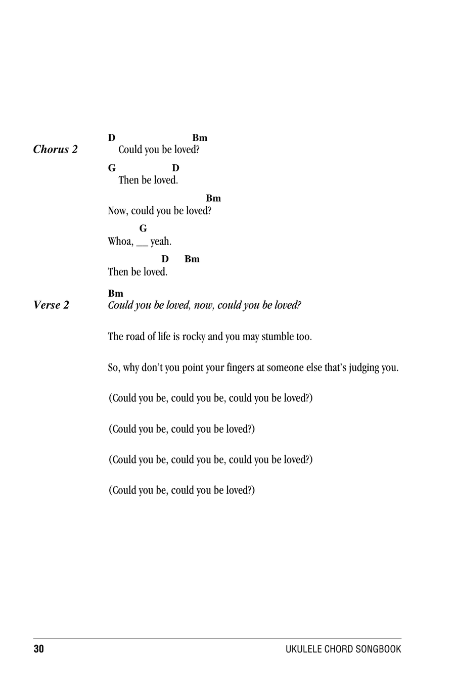 Could You Be Loved Could You Be Loved Ukulele scores gallery preview page 2