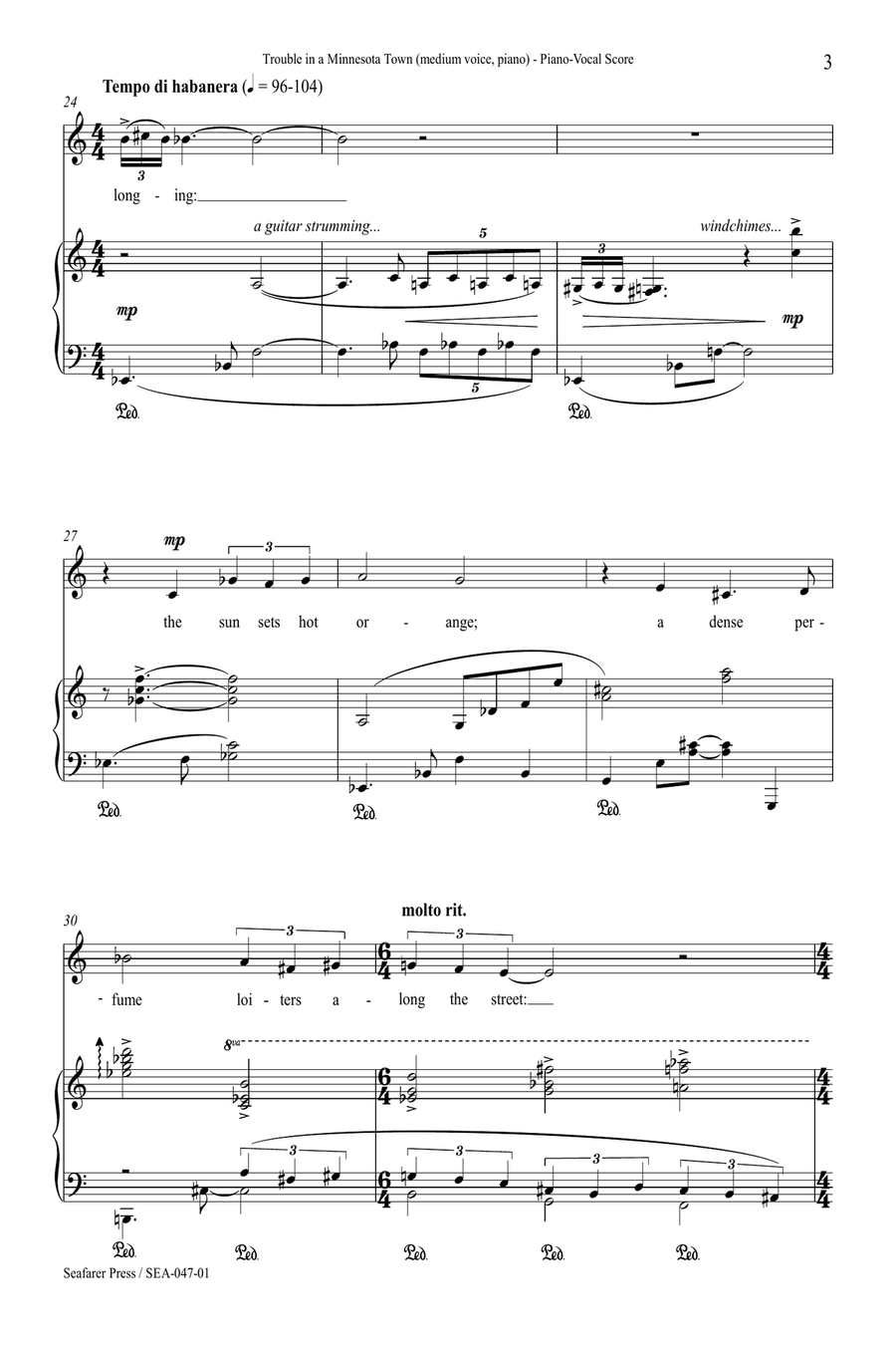 Trouble in a Minnesota Town Piano, Vocal scores gallery preview page 6