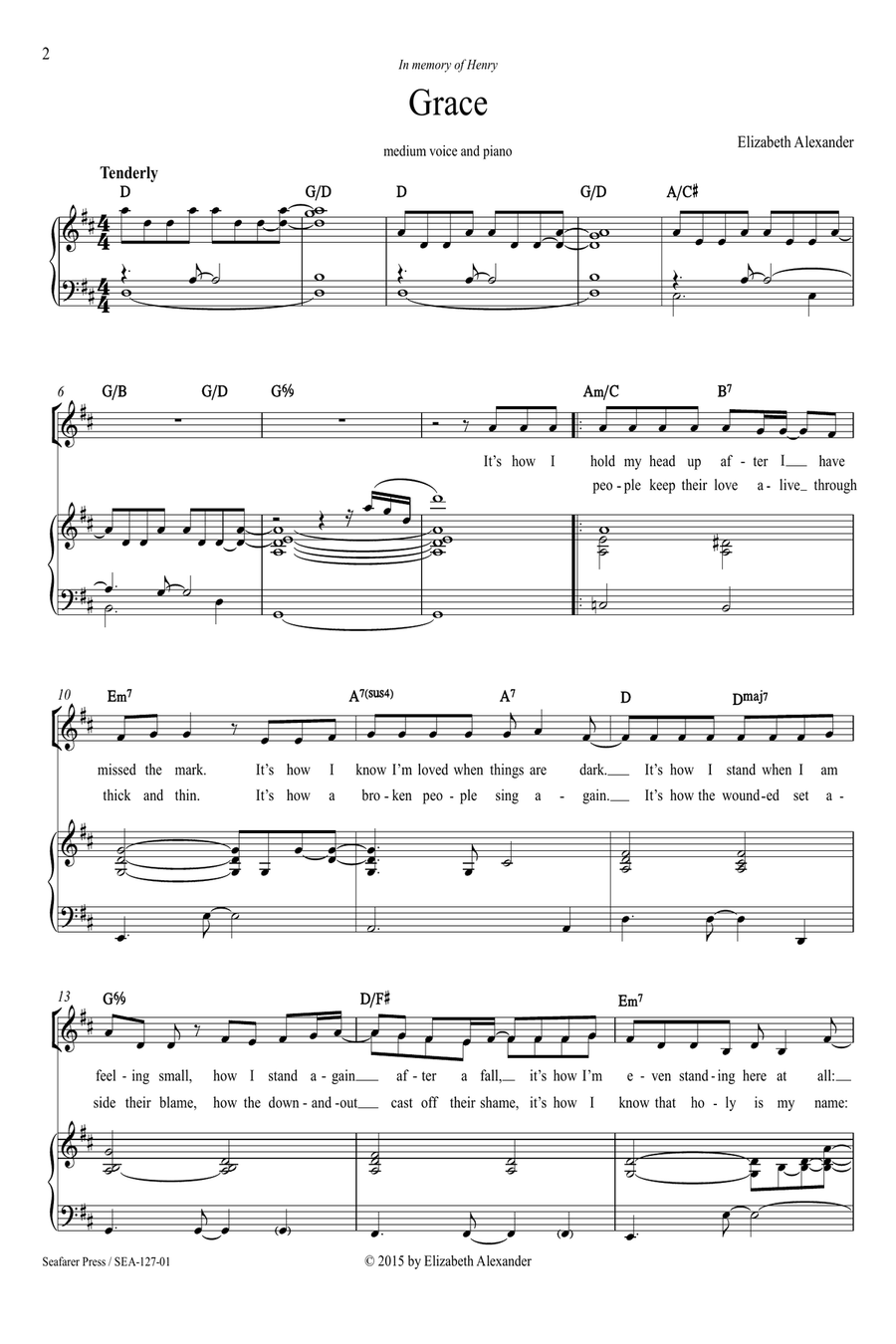 Grace Grace Piano, Vocal scores gallery preview page 3