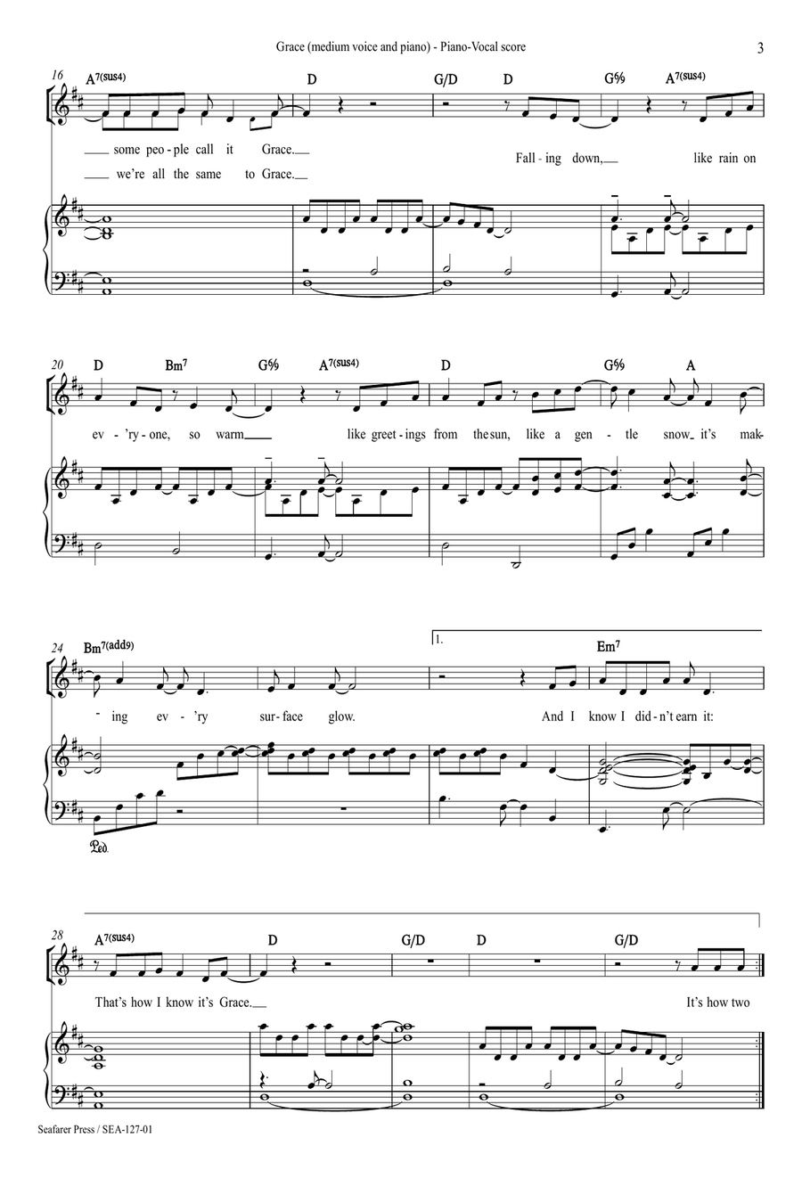 Grace Grace Piano, Vocal scores gallery preview page 4