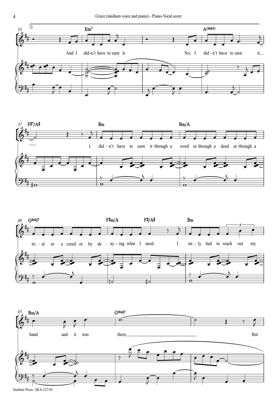Grace Grace Piano, Vocal scores gallery preview page 5