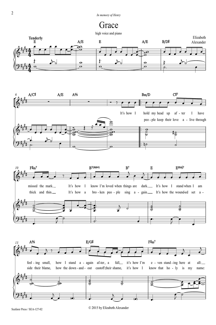 Grace Grace Piano, Vocal scores gallery preview page 3