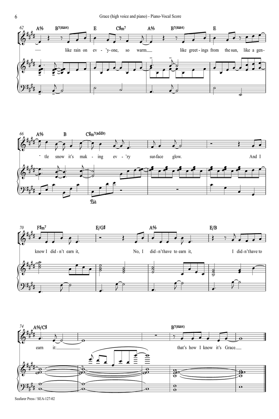Grace Grace Piano, Vocal scores gallery preview page 7