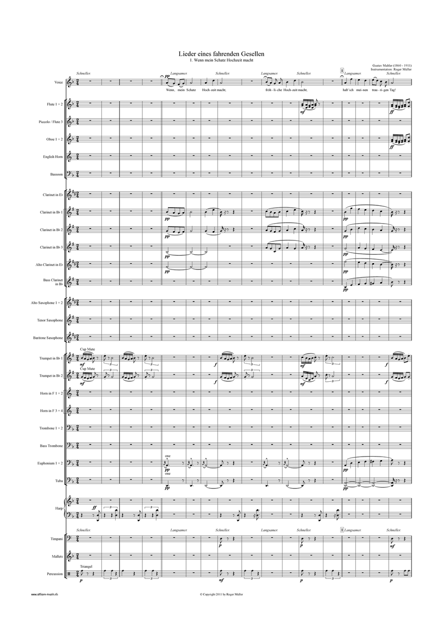 Lieder eines fahrenden Gesellen Concert Band scores gallery preview page 3