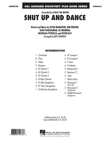 Shut Up And Dance - Conductor Score (Full Score)