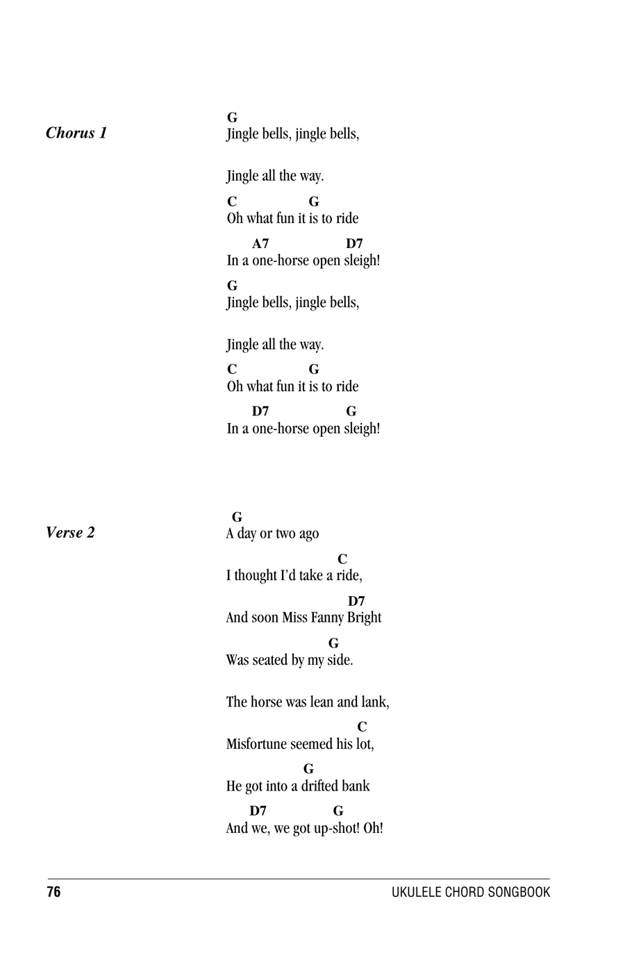 Jingle Bells Jingle Bells Ukulele scores gallery preview page 2