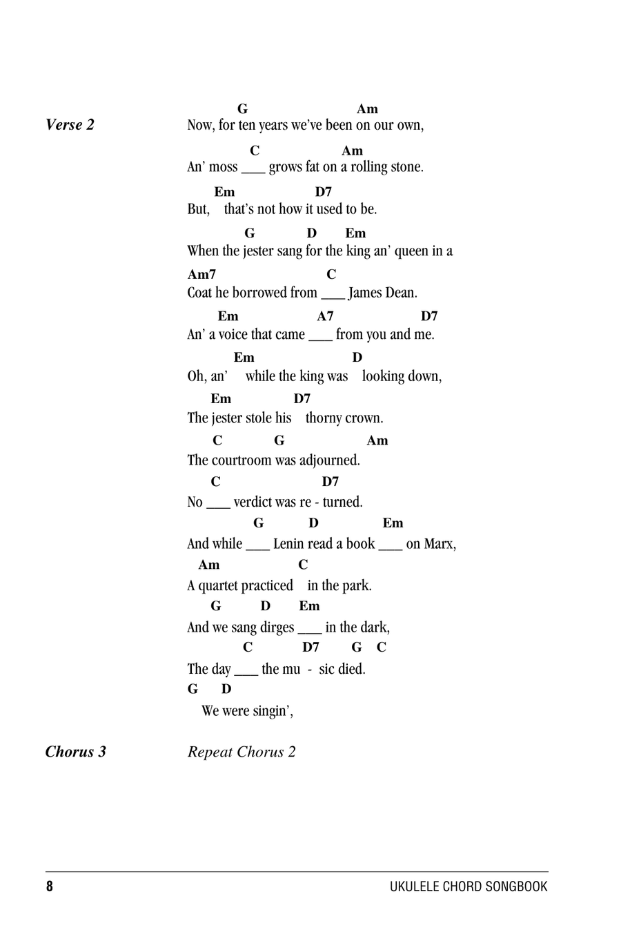 American Pie American Pie Ukulele scores gallery preview page 3