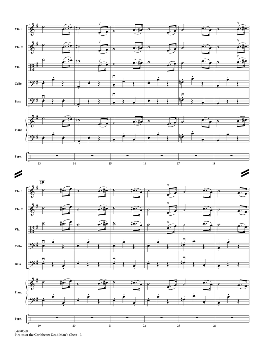 Pirates of the Caribbean: Dead Man's Chest - Full Score String Orchestra scores gallery preview page 2