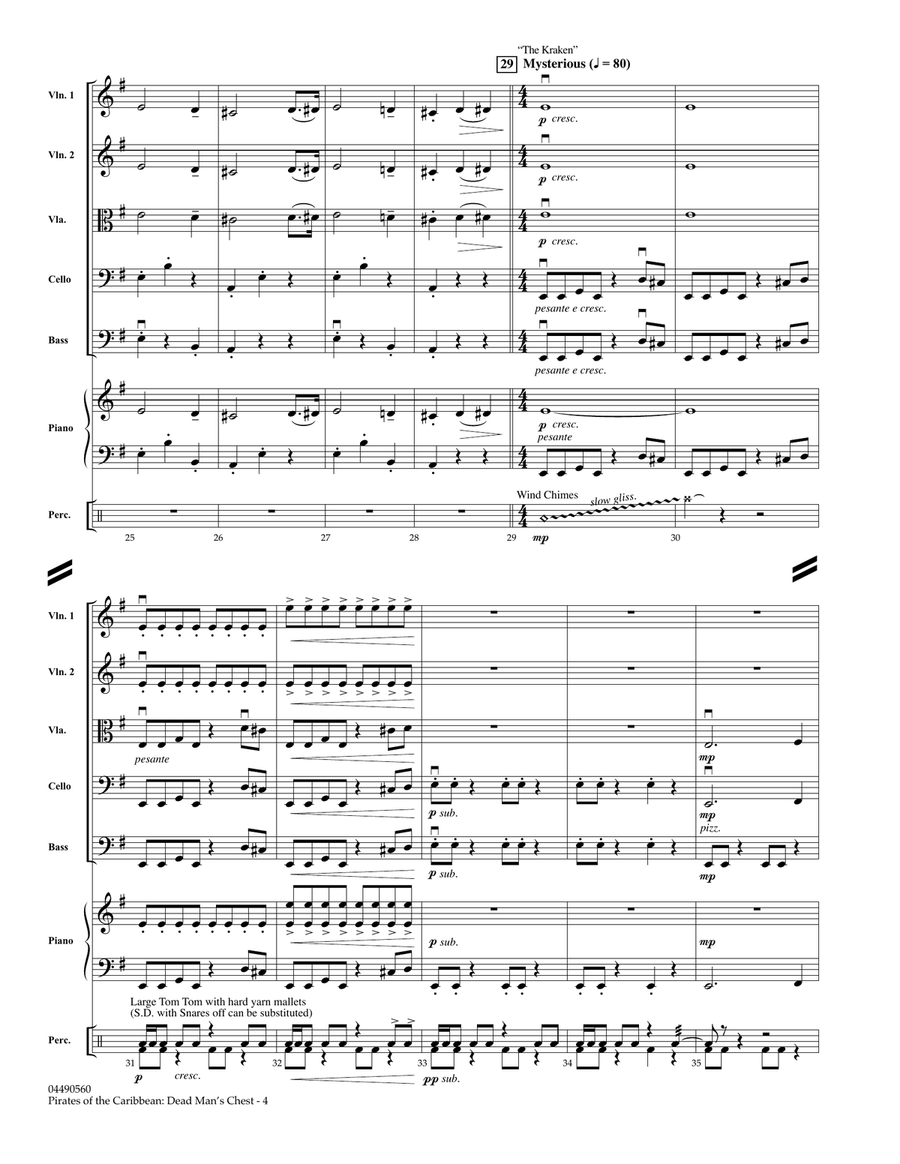 Pirates of the Caribbean: Dead Man's Chest - Full Score String Orchestra scores gallery preview page 3