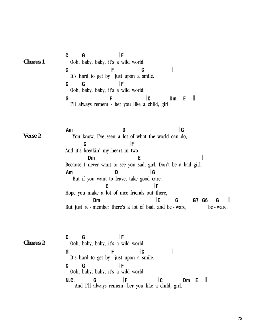 Wild World Wild World Ukulele scores gallery preview page 2