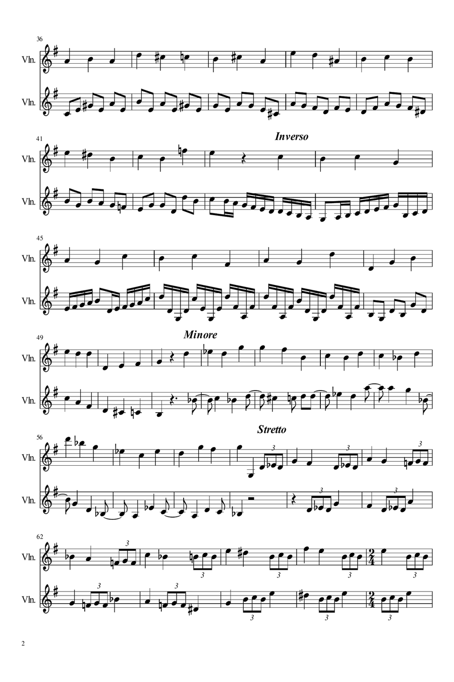 Happy Birthday Fugue for Two Violinists with a Sense of Humor String Duet scores gallery preview page 4