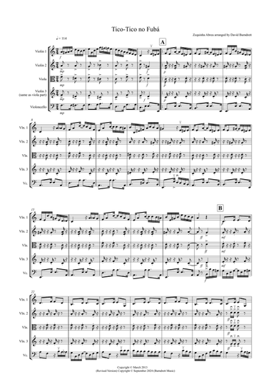 Tico Tico for String Quartet