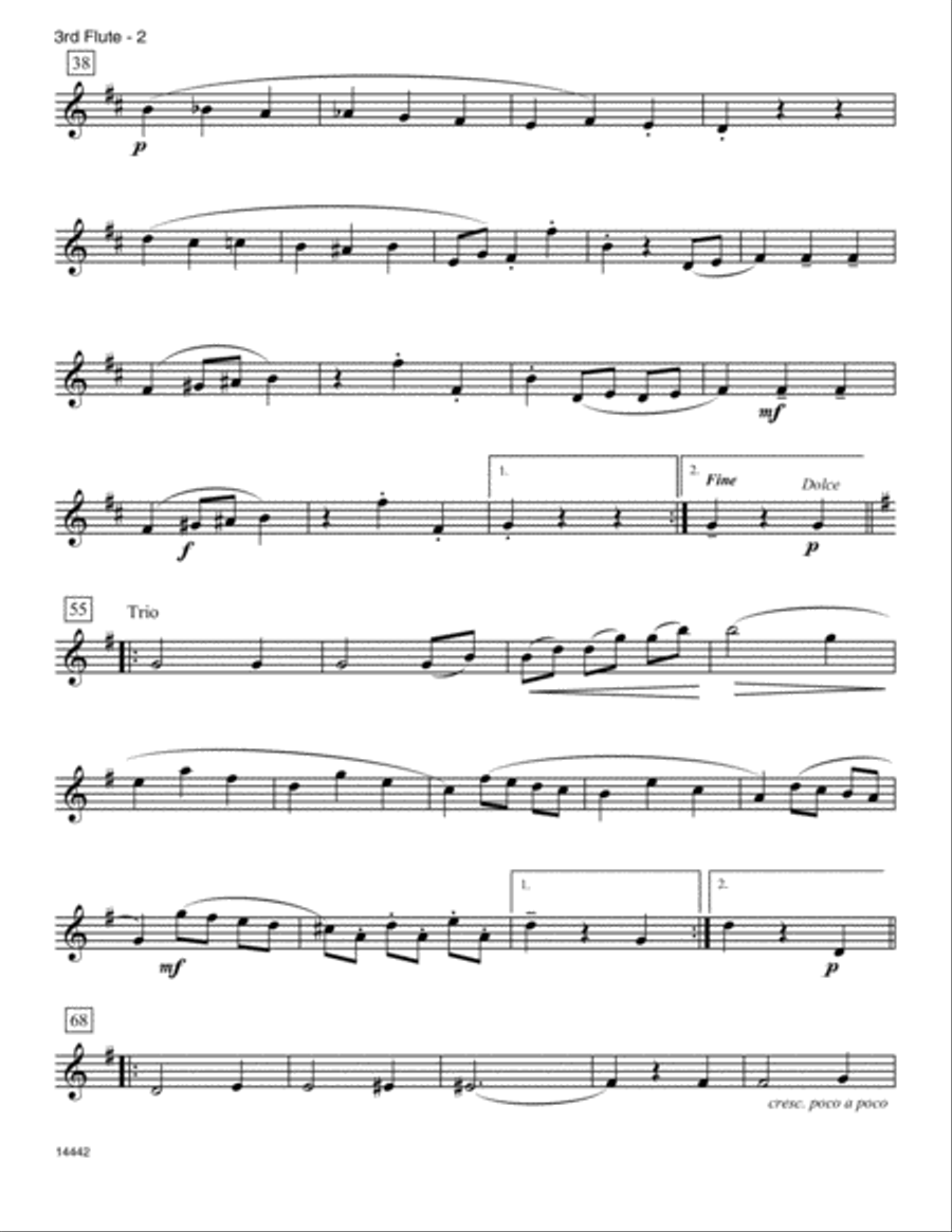 Scherzo (Movement II from Grand Trio, Op. 90) - Flute 3 Flute scores gallery preview page 2