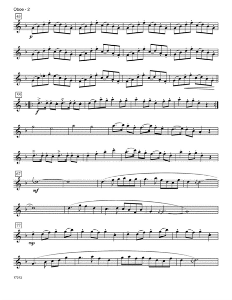 Tibetan Dance (Xiyi Ge) - Oboe Oboe scores gallery preview page 2