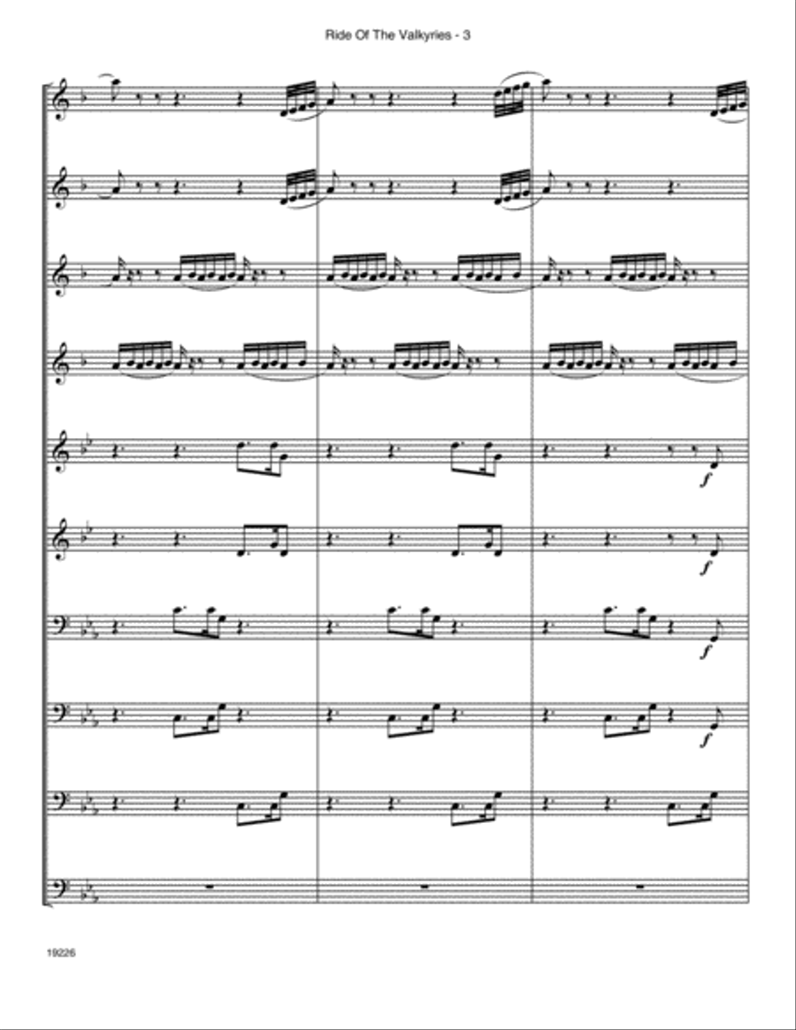 Ride Of The Valkyries (from Die Walkure) - Full Score Brass Band scores gallery preview page 3
