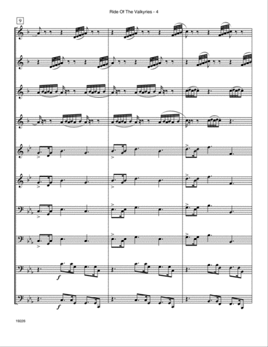 Ride Of The Valkyries (from Die Walkure) - Full Score Brass Band scores gallery preview page 4