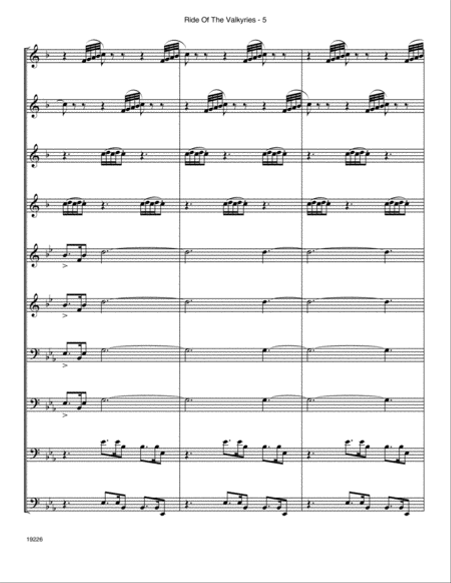 Ride Of The Valkyries (from Die Walkure) - Full Score Brass Band scores gallery preview page 5