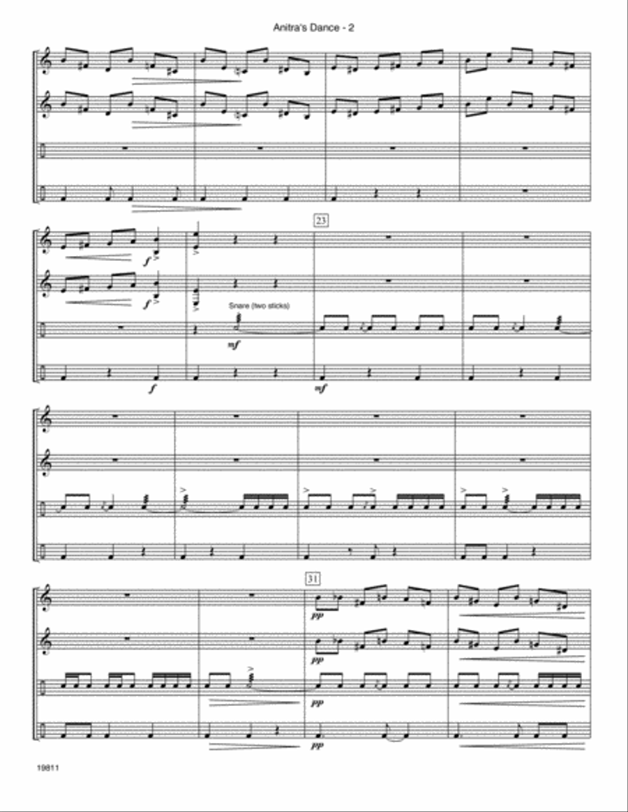 Anitra's Dance (from Peer Gynt Suite) - Full Score Percussion scores gallery preview page 2