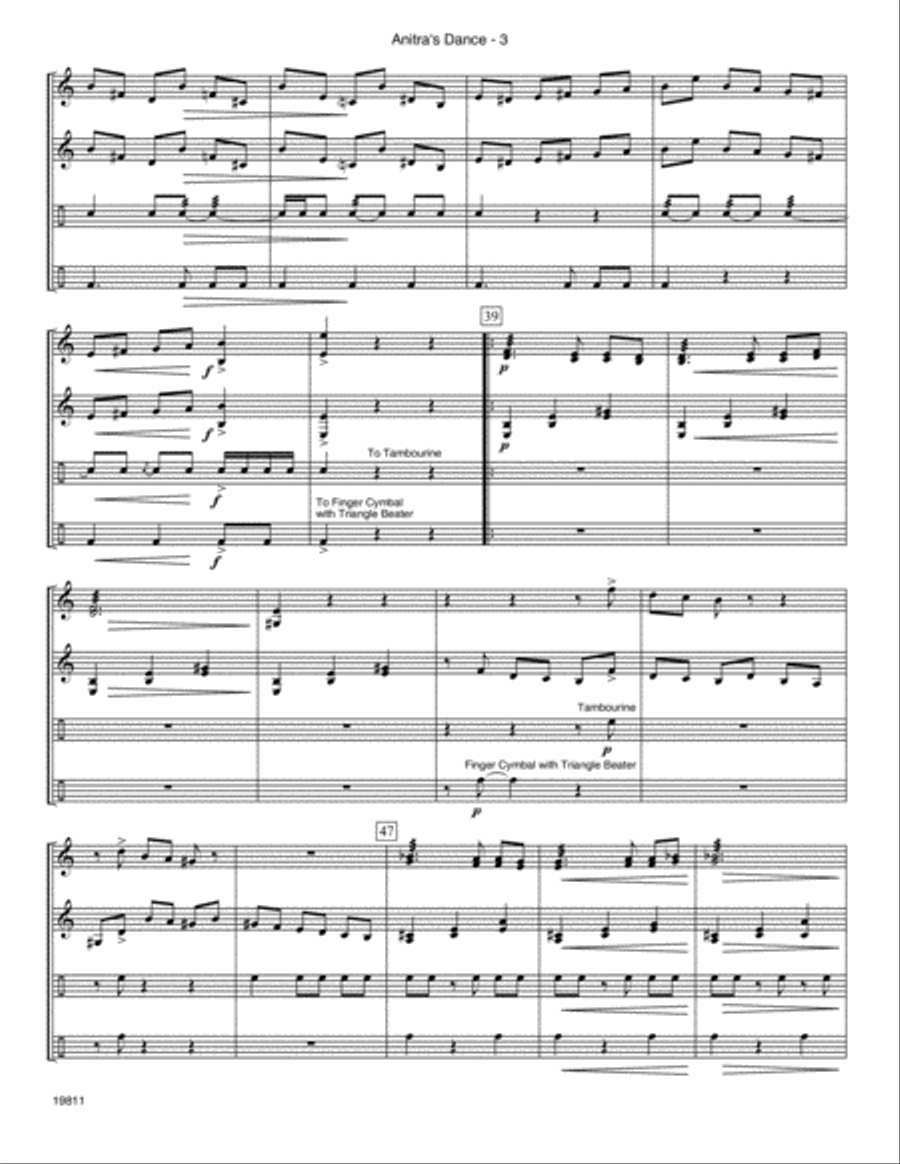 Anitra's Dance (from Peer Gynt Suite) - Full Score Percussion scores gallery preview page 3