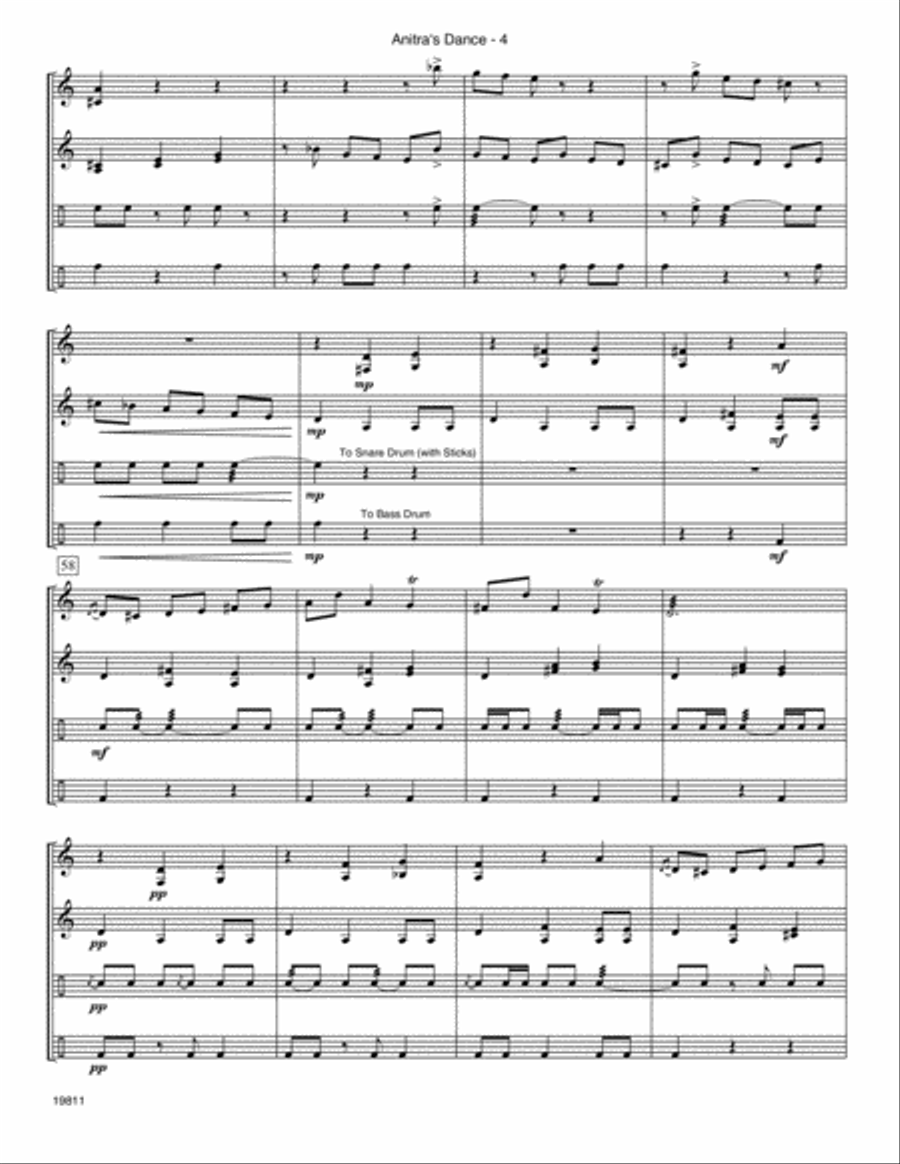 Anitra's Dance (from Peer Gynt Suite) - Full Score Percussion scores gallery preview page 4