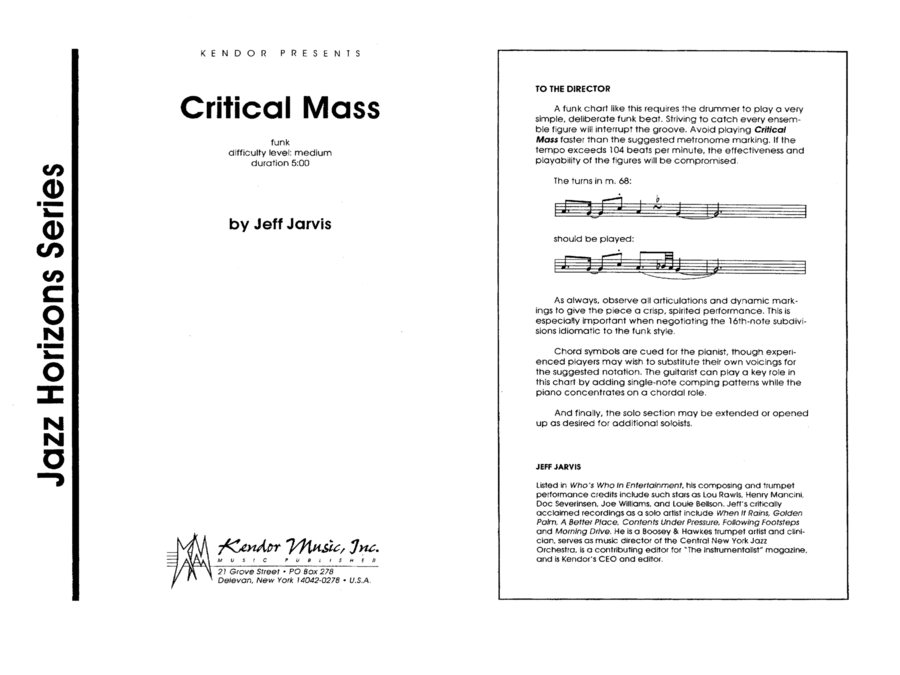 Critical Mass - Full Score Score scores gallery preview page 1