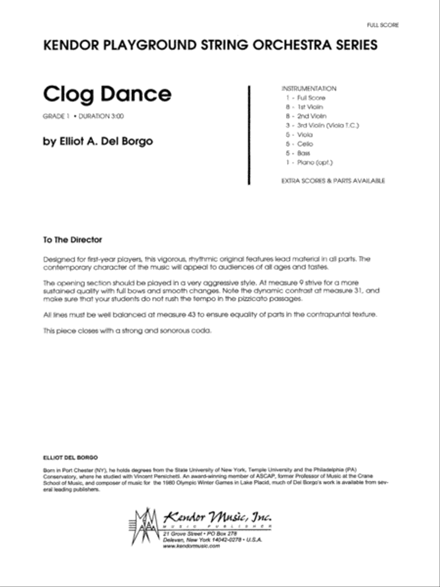 Clog Dance - Full Score Score scores gallery preview page 1