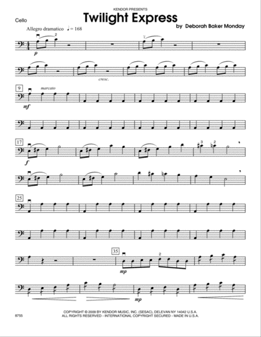 Twilight Express - Cello Cello scores gallery preview page 1