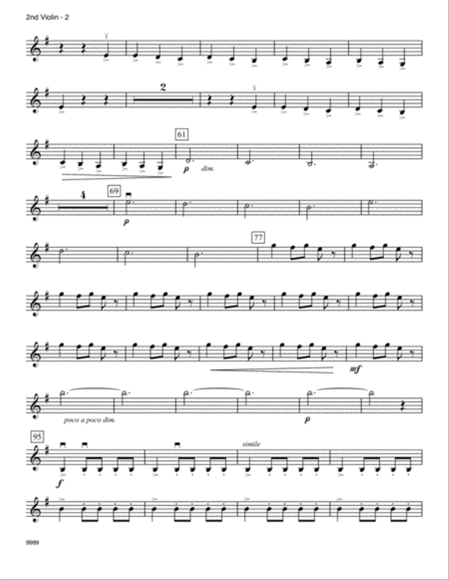 Carol of the Bells - Violin 2 Violin scores gallery preview page 2