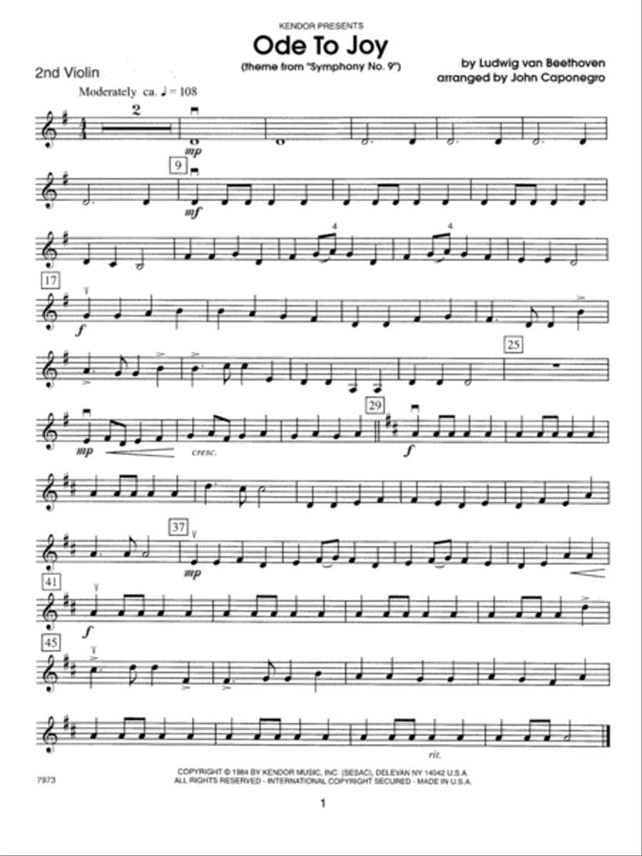 Kendor Concert Favorites - 2nd Violin Violin Solo scores gallery preview page 2