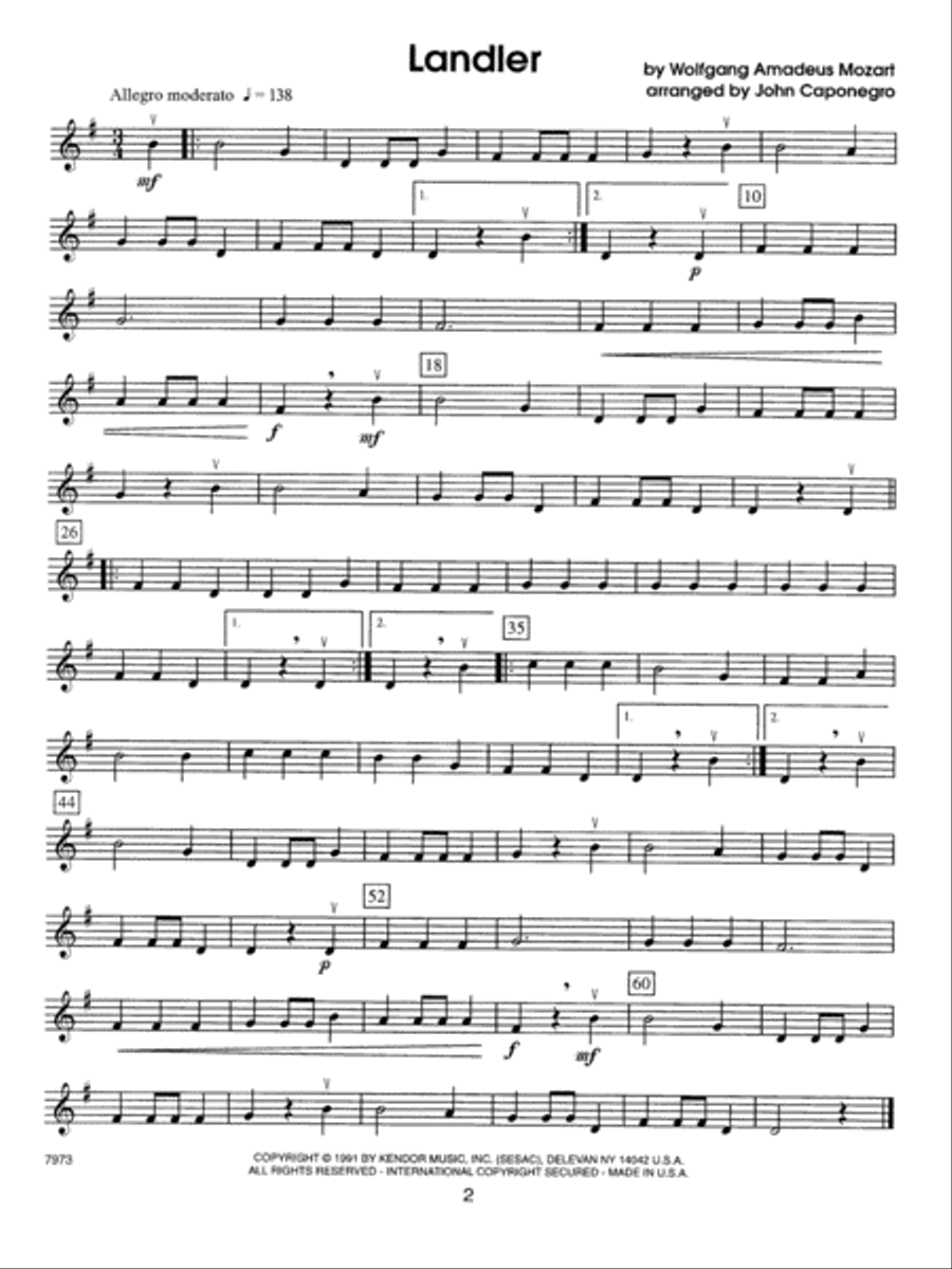 Kendor Concert Favorites - 2nd Violin Violin Solo scores gallery preview page 3