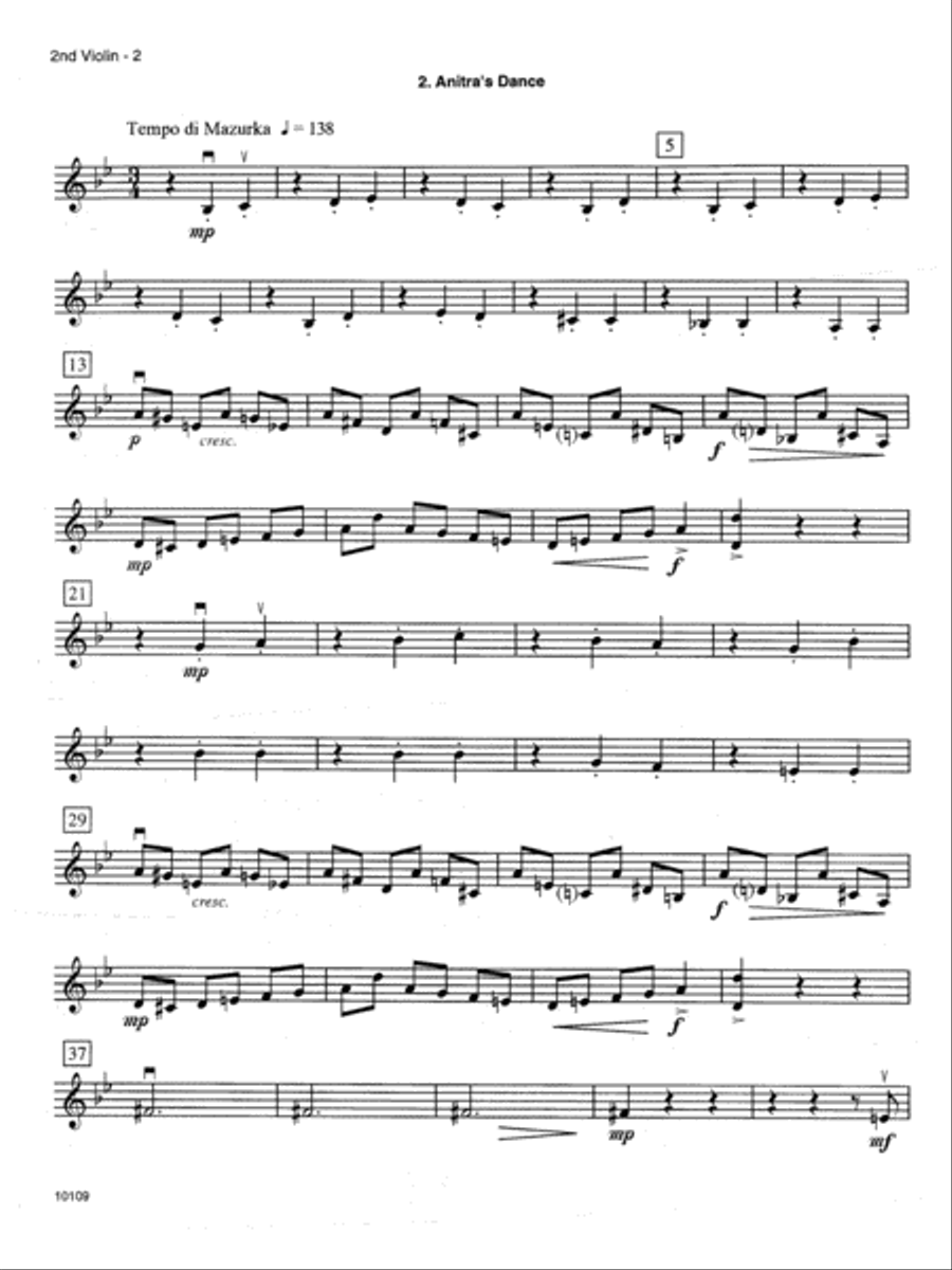 Peer Gynt Suite - Violin 2 Violin scores gallery preview page 2