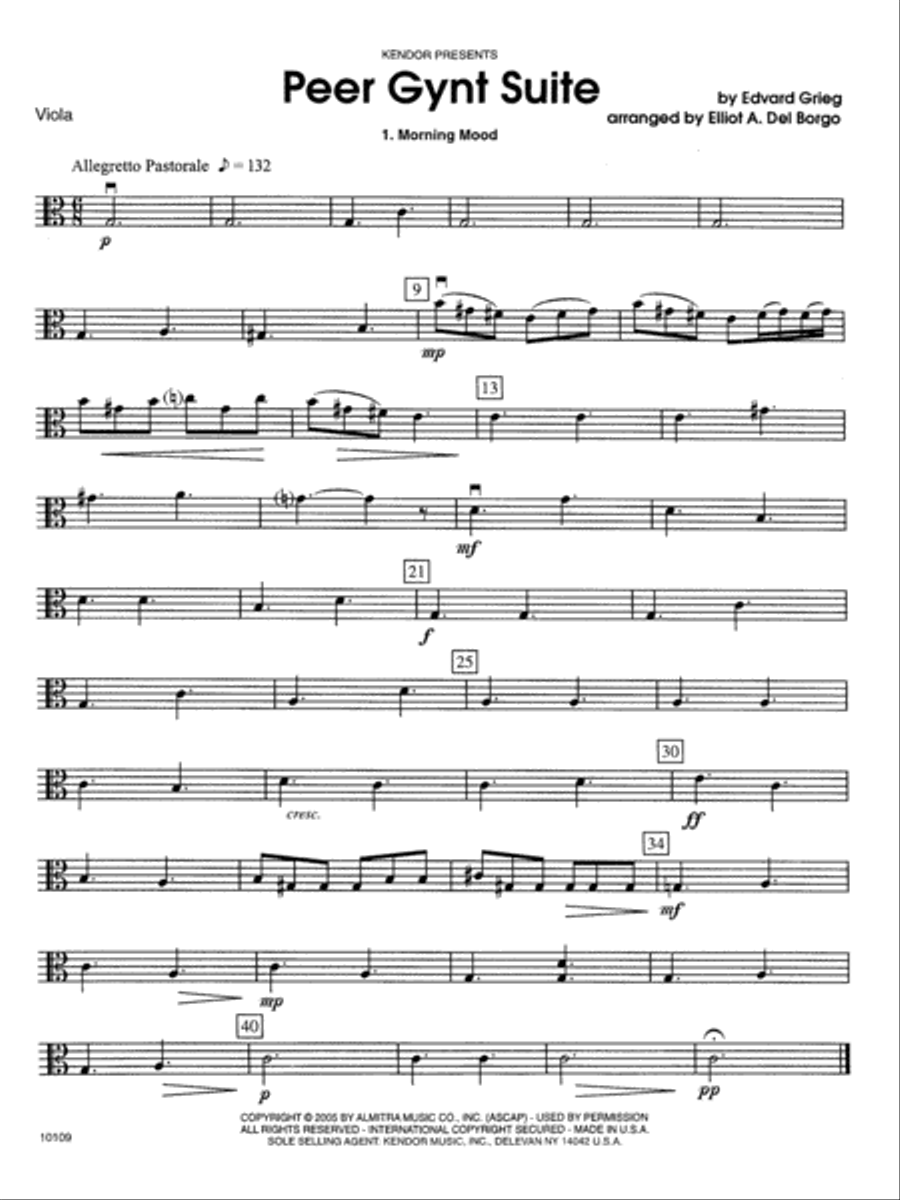 Peer Gynt Suite - Viola Viola scores gallery preview page 1