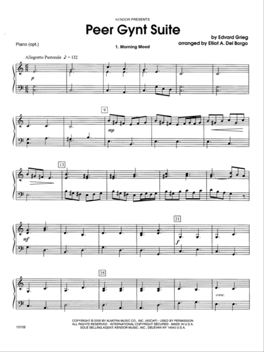 Peer Gynt Suite - Piano Piano scores gallery preview page 1