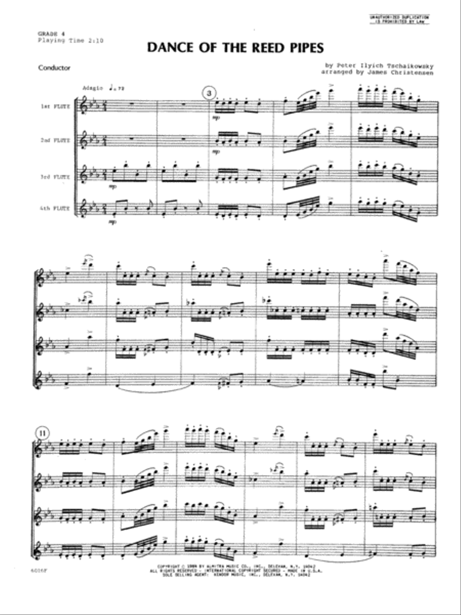 Dance Of The Reed Pipes - Full Score Woodwind Ensemble scores gallery preview page 1