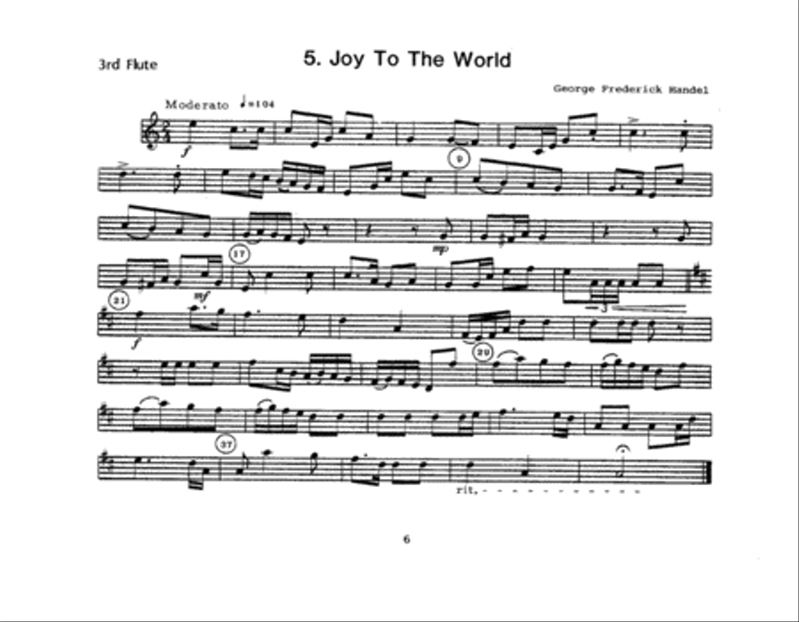 Christmas Carols For Flute Choir/Cond Score - Flute 3 Flute scores gallery preview page 6
