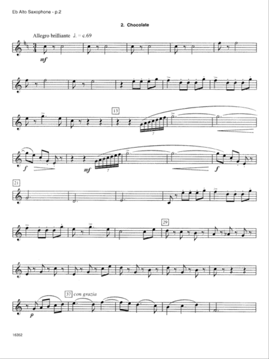 Three Nutcracker Miniatures - Alto Sax Alto Saxophone scores gallery preview page 2
