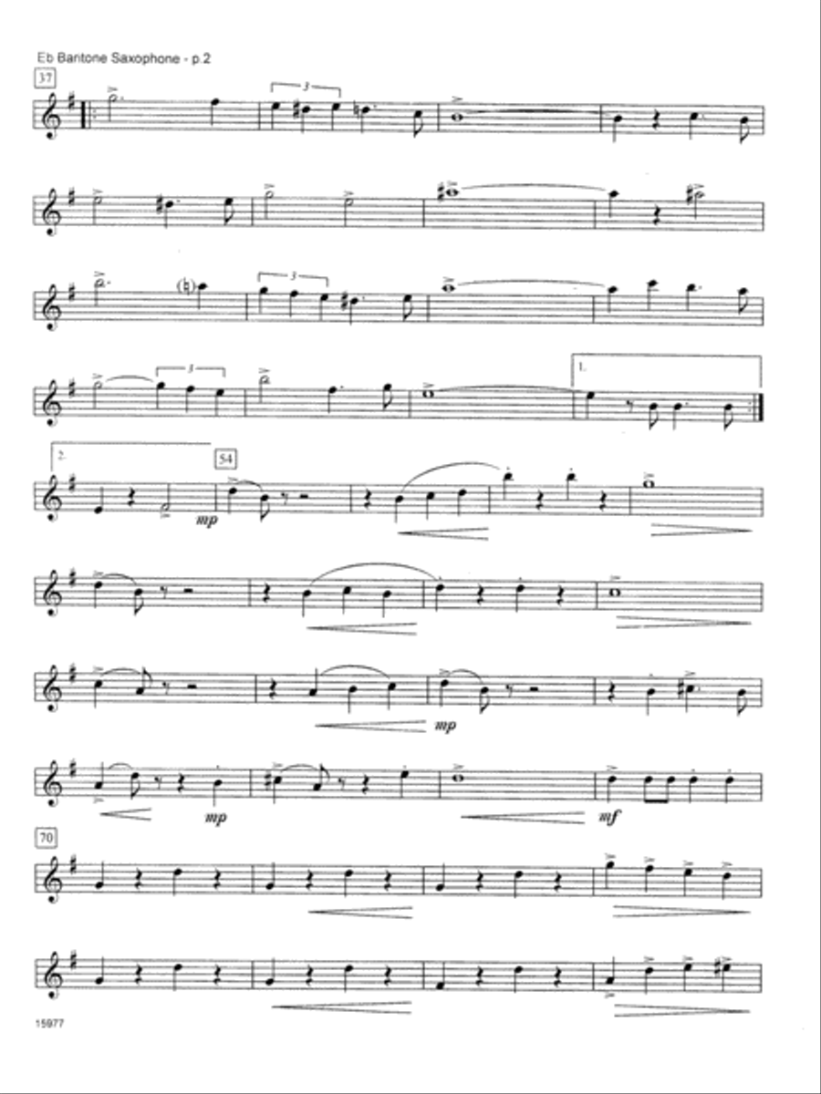Colonel Bogey March - Baritone Sax Baritone Saxophone scores gallery preview page 2