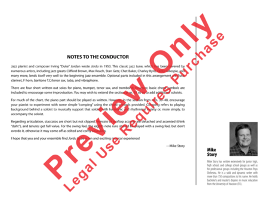 Jordu Jordu Jazz Ensemble scores gallery preview page 3