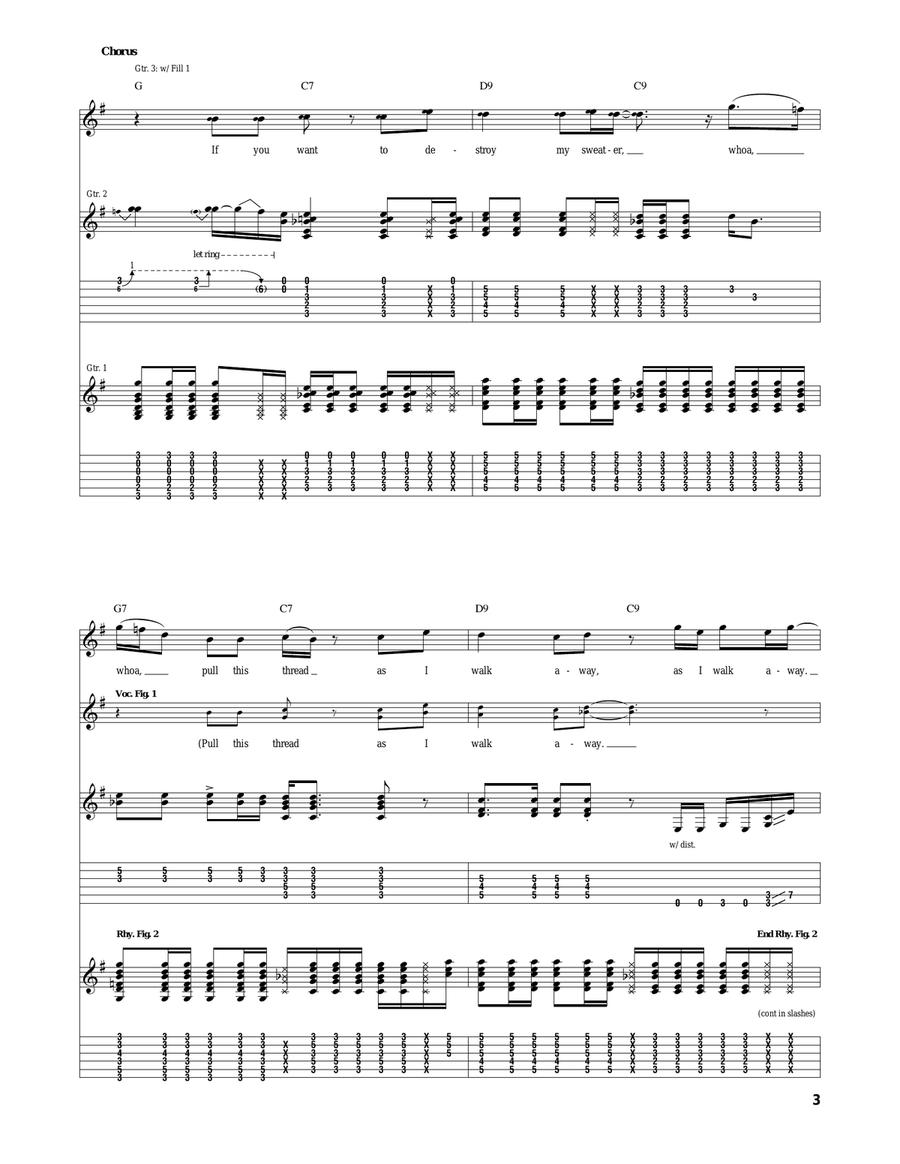 Undone - The Sweater Song Acoustic Guitar scores gallery preview page 3