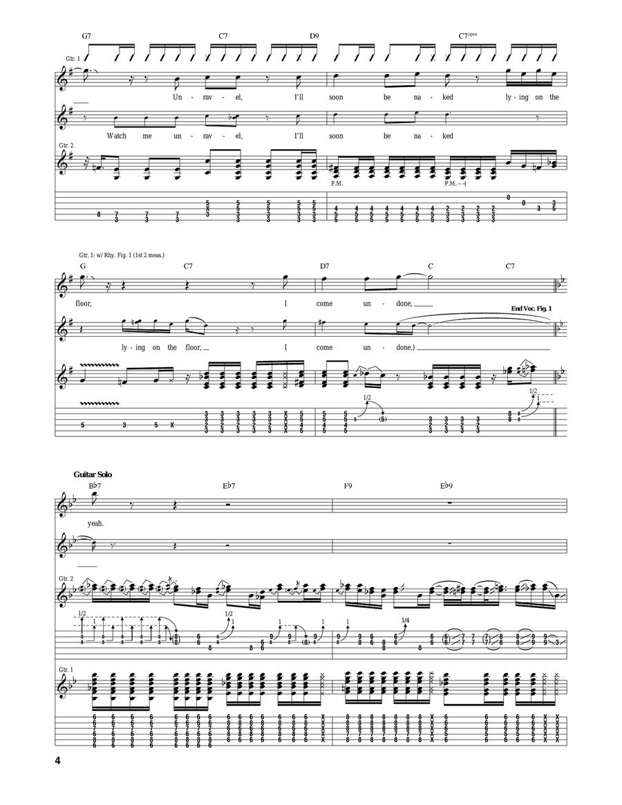 Undone - The Sweater Song Acoustic Guitar scores gallery preview page 4