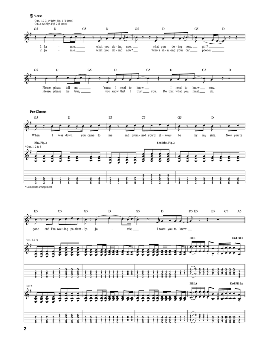 Jamie Jamie Acoustic Guitar scores gallery preview page 2