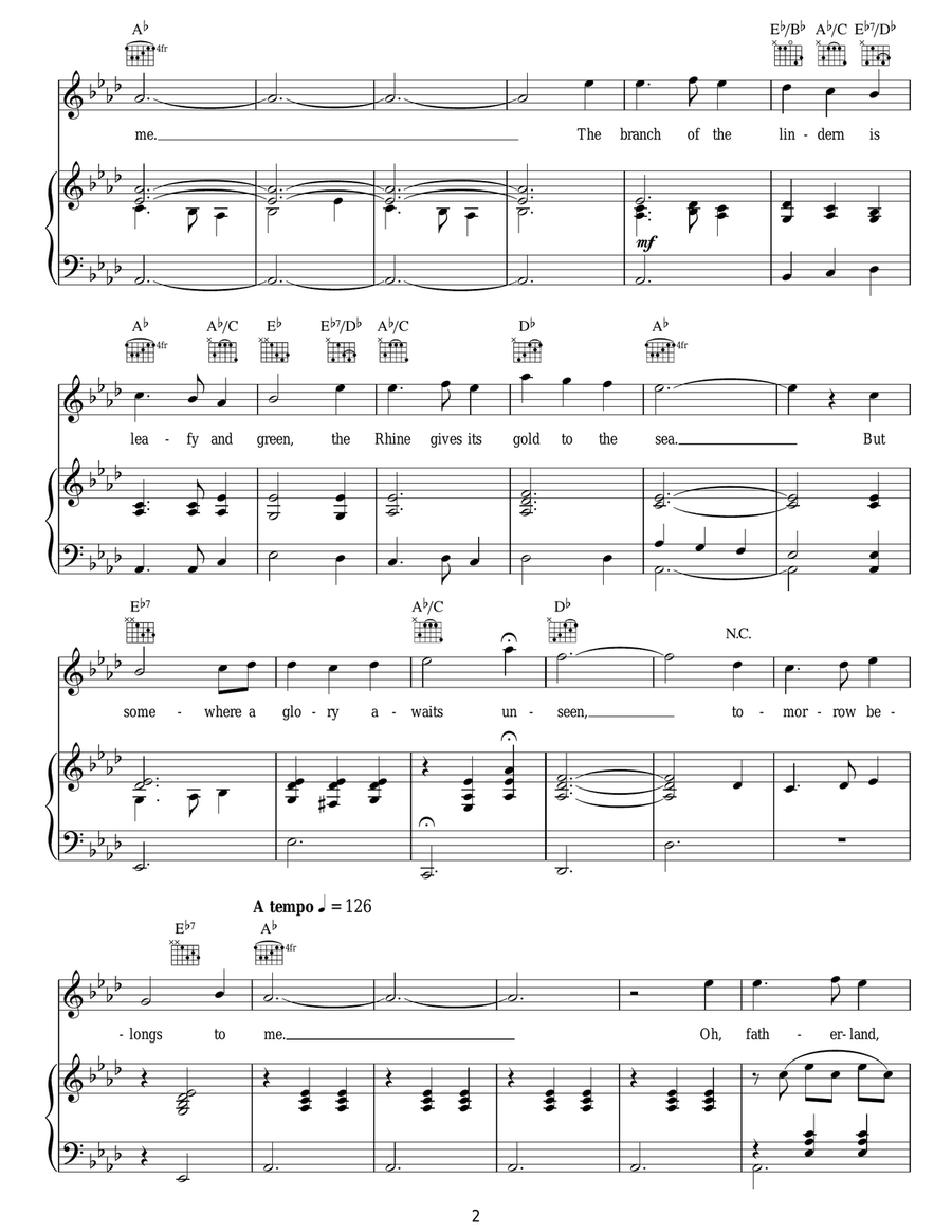 Tomorrow Belongs To Me Tomorrow Belongs To Me Piano, Vocal, Guitar scores gallery preview page 2