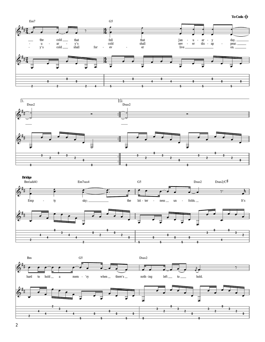 January January Acoustic Guitar scores gallery preview page 2