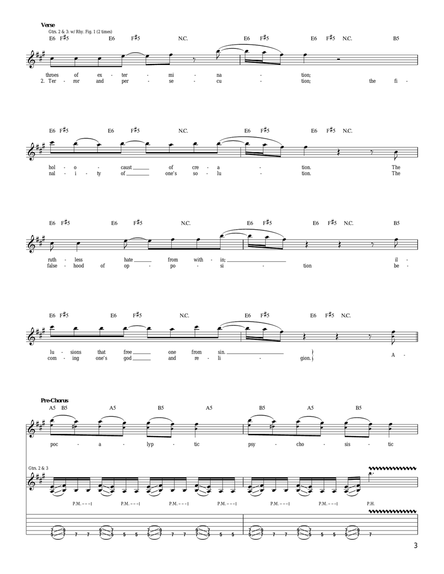 War Of Heaven War Of Heaven Acoustic Guitar scores gallery preview page 3