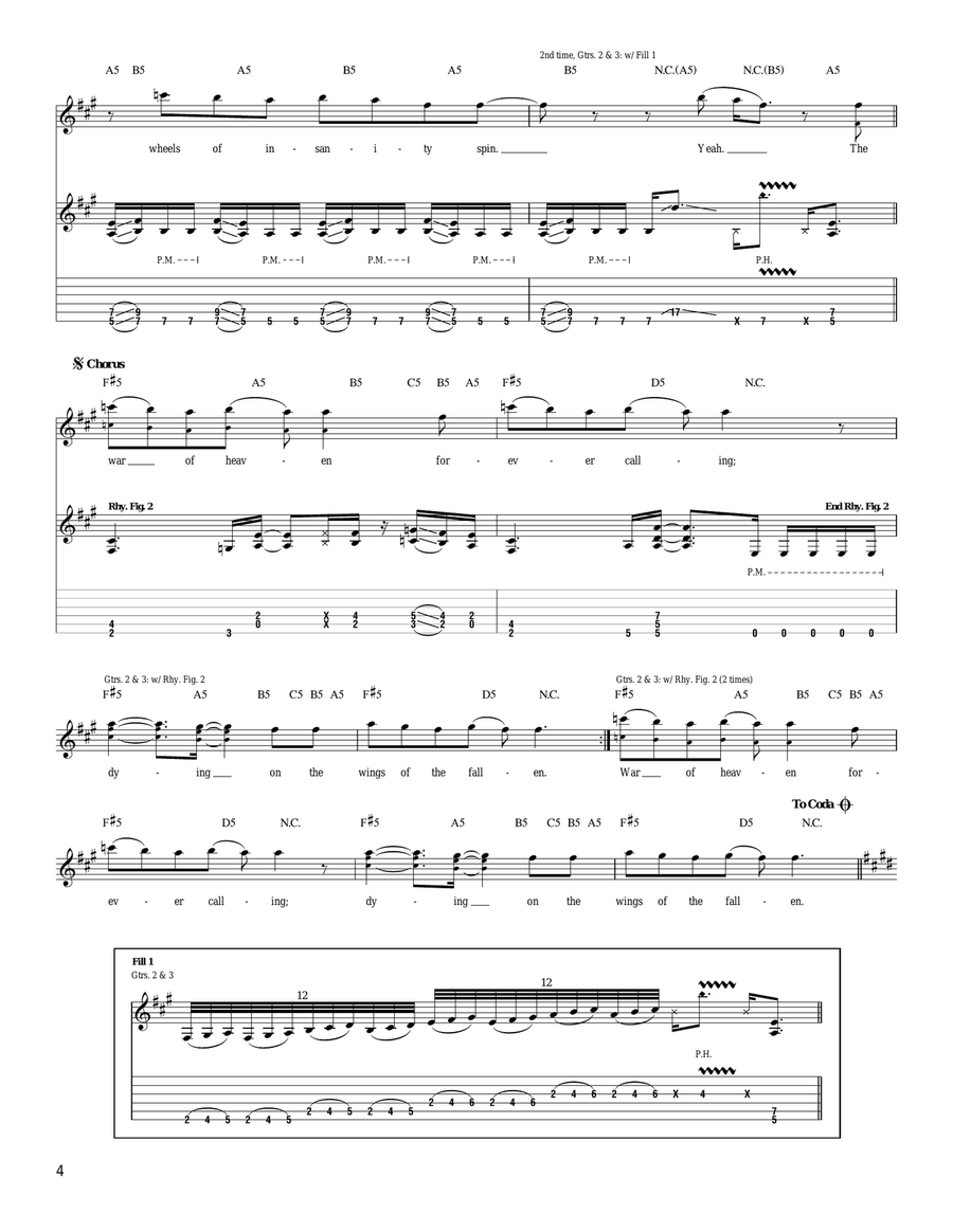 War Of Heaven War Of Heaven Acoustic Guitar scores gallery preview page 4