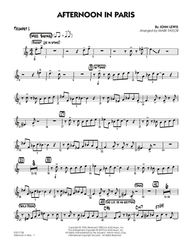 Afternoon In Paris - Trumpet 1